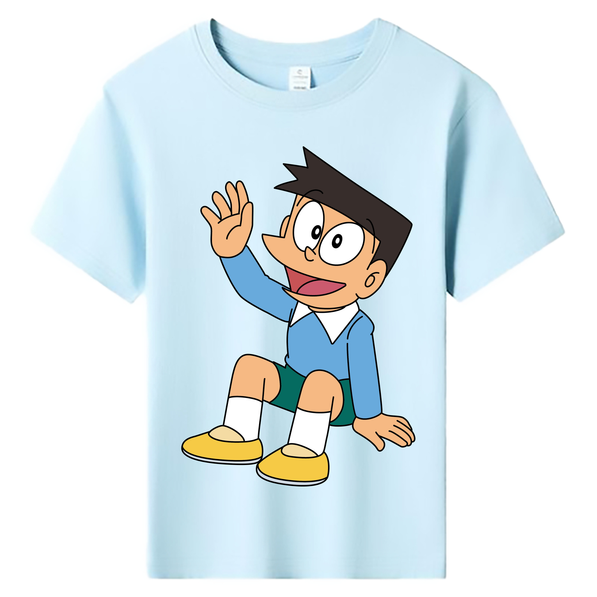 （画像用） ドラえもん 骨川 スネ夫 Doraemon Honekawa Suneo 綿100％キッズTシャツ（フロントプリント）